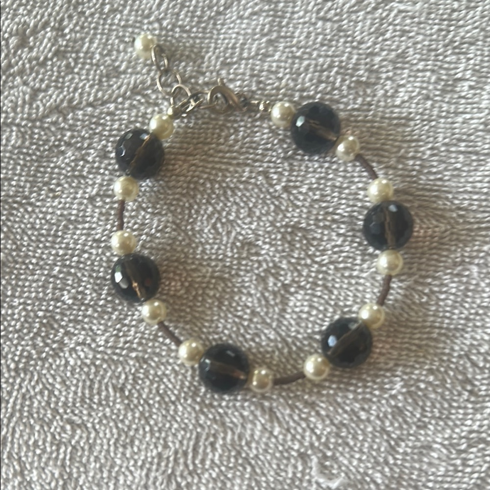 Swarovski Black and Cream Bracelet Elegant Jewelry